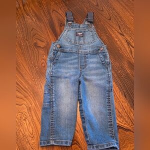 Oshkosh bgosh Denim Toddler Overalls Jeans Size 18 Month